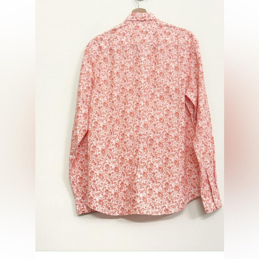NEW Frank & Eileen Finbar Relaxed Button-down Shirt in Peach Floral Size S - Picture 10 of 17